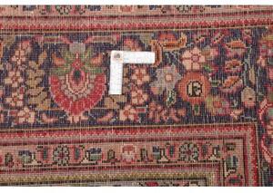 Tappeto Tabriz Medaglione Floreale Rosso Blu Scuro 230x338 Cm