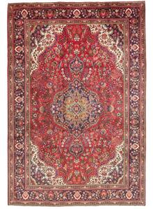 Tappeto Tabriz Medaglione Floreale Rosso Blu Scuro 230x338 Cm