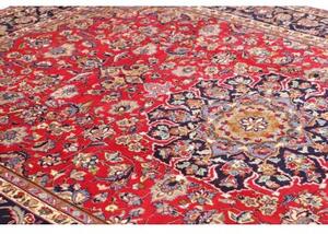 Tappeto Nadjafabad Medaglione Floreale Rosso Blu Notte 250x358 Cm