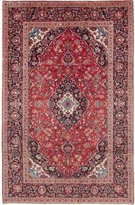 Tappeto Ardakan Medaglione Floreale Rosso Blu Scuro 197x302 Cm
