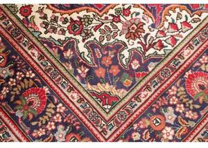 Tappeto Tabriz Medaglione Floreale Rosso Blu Scuro 230x338 Cm