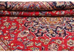 Tappeto Nadjafabad Medaglione Floreale Rosso Blu Notte 250x358 Cm