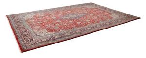 Tappeto Sarough Medaglione Floreale Rosso Blu Scuro 260x375 Cm