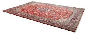 Tappeto Sarough Medaglione Floreale Rosso Blu Scuro 260x375 Cm