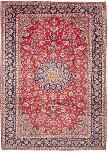 Tappeto Nadjafabad Medaglione Floreale Rosso Blu Notte 250x358 Cm