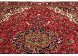 Tappeto Tabriz Medaglione Floreale Rosso Blu Scuro 230x338 Cm