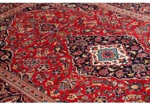 Tappeto Ardakan Medaglione Floreale Rosso Blu Scuro 197x302 Cm