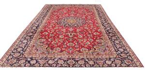 Tappeto Nadjafabad Medaglione Floreale Rosso Blu Notte 250x358 Cm