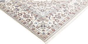 Tappeto Nain 9la Medaglione Floreale Avorio Blu 202x306 Cm