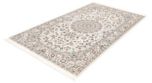 Tappeto Nain 9la Medaglione Floreale Avorio Blu 133x223 Cm