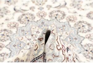 Tappeto Nain 9la Medaglione Floreale Avorio Blu 200x312 Cm
