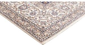 Tappeto Nain 9la Medaglione Floreale Avorio Blu 260x360 Cm