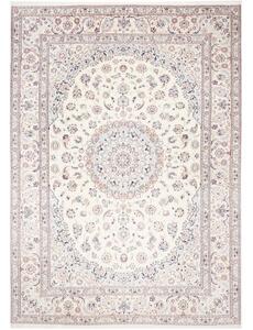 Tappeto Nain 9la Medaglione Floreale Avorio Blu 242x337 Cm