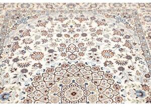 Tappeto Nain 9la Medaglione Floreale Avorio Blu 133x223 Cm
