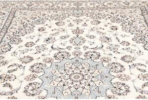 Tappeto Nain 9la Medaglione Floreale Avorio Blu 200x312 Cm
