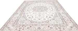 Tappeto Nain 9la Medaglione Floreale Avorio Blu 242x337 Cm