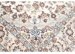 Tappeto Nain 9la Medaglione Floreale Avorio Blu 133x223 Cm