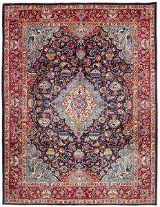 Tappeto Kashamr Zirkhaki Medaglione Floreale Rosso Blu 292x390 Cm