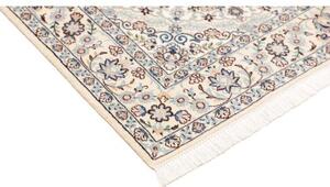Tappeto Nain 9la Medaglione Floreale Avorio Blu 133x223 Cm