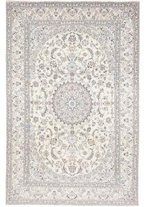 Tappeto Nain 9la Medaglione Floreale Avorio Blu 187x290 Cm
