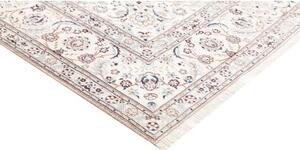 Tappeto Nain 9la Medaglione Floreale Avorio Blu 242x337 Cm