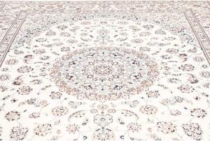 Tappeto Nain 9la Medaglione Floreale Avorio Blu 242x337 Cm