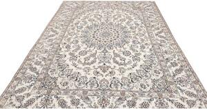 Tappeto Nain 9la Medaglione Floreale Avorio Blu 200x292 Cm