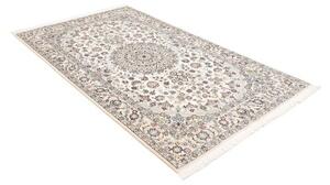 Tappeto Nain 9la Medaglione Floreale Avorio Blu 133x223 Cm