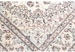 Tappeto Nain 9la Medaglione Floreale Avorio Blu 200x312 Cm