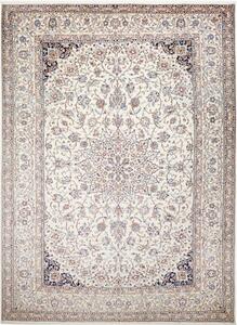 Tappeto Nain 9la Medaglione Floreale Avorio Blu 260x360 Cm