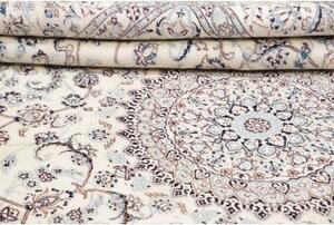 Tappeto Nain 9la Medaglione Floreale Avorio Blu 187x290 Cm