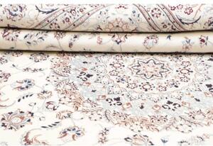Tappeto Nain 9la Medaglione Floreale Avorio Blu 242x337 Cm