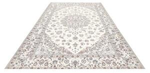 Tappeto Nain 9la Medaglione Floreale Avorio Blu 202x306 Cm