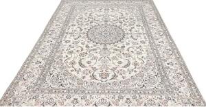 Tappeto Nain 9la Medaglione Floreale Avorio Blu 187x290 Cm