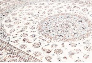 Tappeto Nain 9la Medaglione Floreale Avorio Blu 242x337 Cm