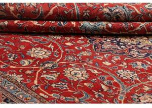 Tappeto Sarough Medaglione Floreale Rosso Blu Scuro 260x375 Cm