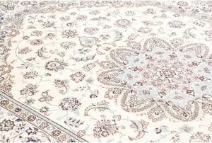 Tappeto Nain 9la Medaglione Floreale Avorio Blu 202x306 Cm