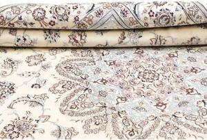 Tappeto Nain 9la Medaglione Floreale Avorio Blu 202x306 Cm