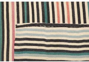 Tappeto Kilim Moderno Patchwork Avorio Grigio Chiaro 200x305 Cm