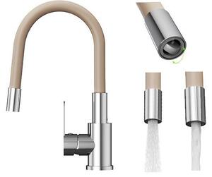 Granitan | GRADO PLUS - Miscelatore da cucina - Bocca flessibile - Beige - Miscelatore di alta qualità