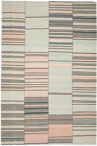 Tappeto Kilim Moderno Patchwork Avorio Grigio Chiaro 200x305 Cm