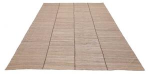 Tappeto Kilim Moderno Geometrico Beige Marrone 198x290 Cm