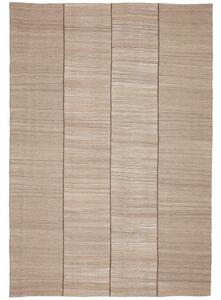 Tappeto Kilim Moderno Geometrico Beige Marrone 198x290 Cm