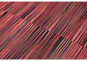Tappeto Kilim Moderno Patchwork Rosso Mattone Nero 190x291 Cm