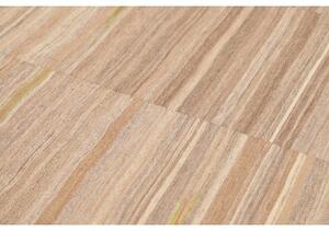 Tappeto Kilim Moderno Geometrico Beige Marrone 217x317 Cm