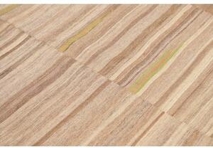 Tappeto Kilim Moderno Patchwork Marrone Beige 214x304 Cm