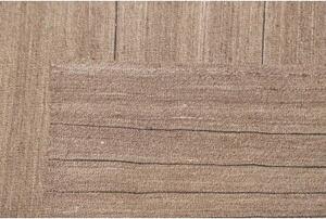 Tappeto Kilim Moderno Geometrico Beige Marrone 198x290 Cm