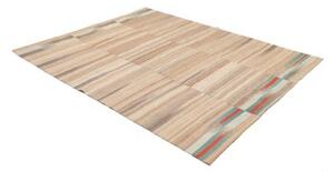 Tappeto Kilim Moderno Geometrico Beige Avorio 166x210 Cm