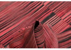 Tappeto Kilim Moderno Patchwork Rosso Mattone Nero 190x291 Cm