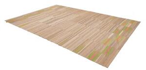 Tappeto Kilim Moderno Geometrico Beige Marrone 217x317 Cm